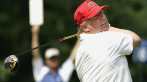 Trump on the golf course. (Image: Trump Golf)